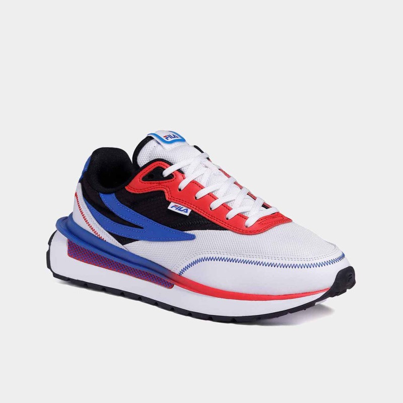 Tenis Fila Renno Celeb Blanco Azul Rojo de Caballero Original