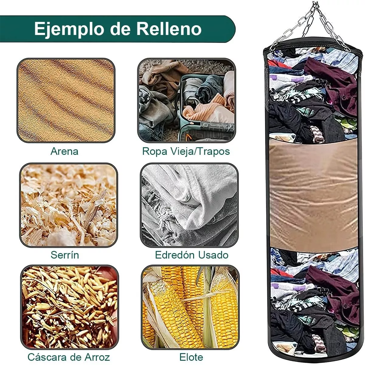 Saco De Boxeo Profesional De Boxeo Alta Capacidad De 120cm Rojo