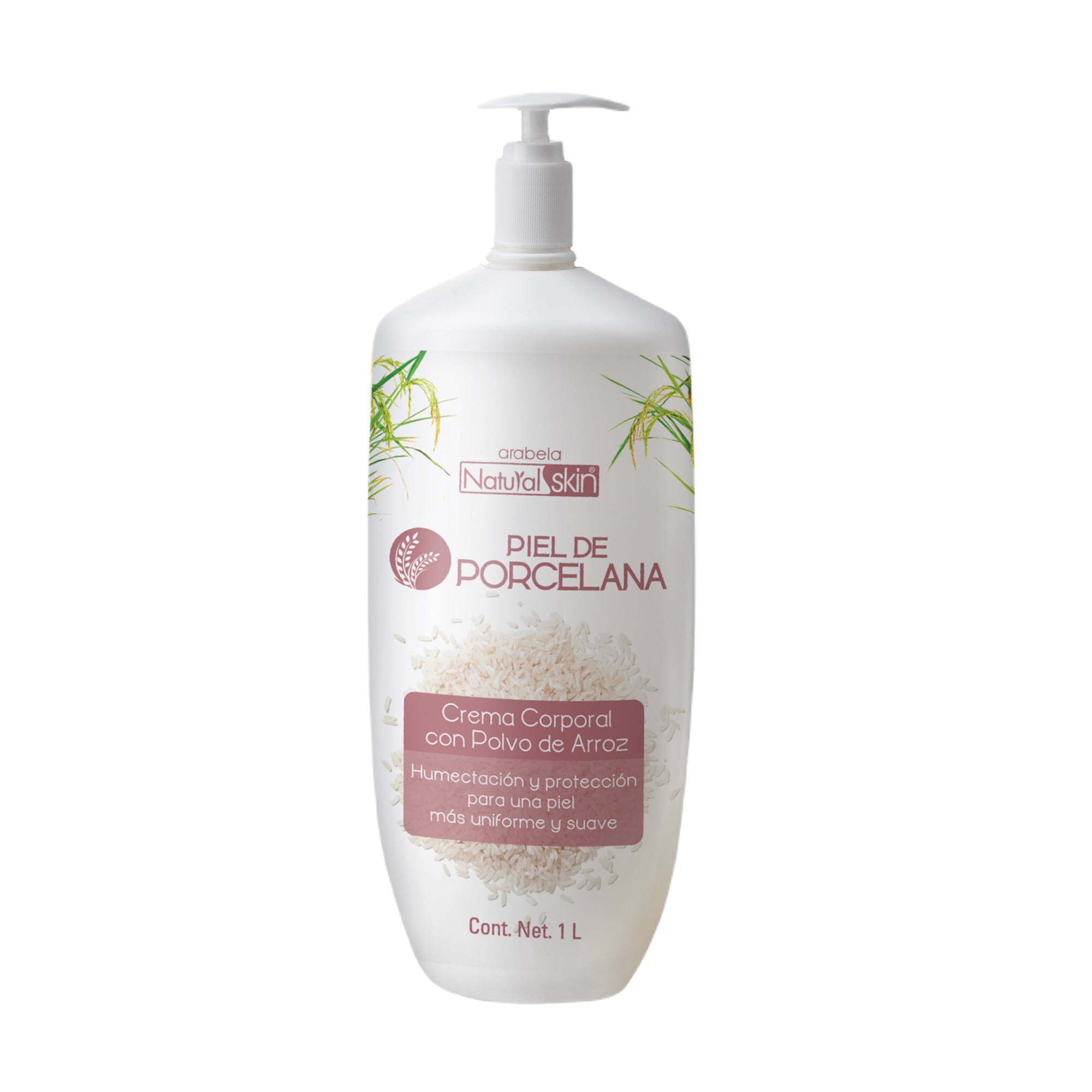 Crema Corporal Con Polvo De Arroz Natural Skin Arabela