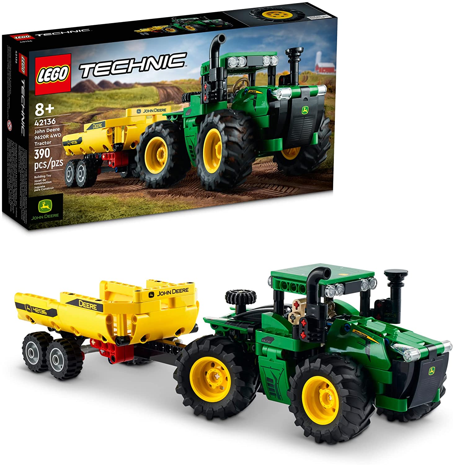 Lego Technic 42136 John Deere 9620r 4wd Tractor