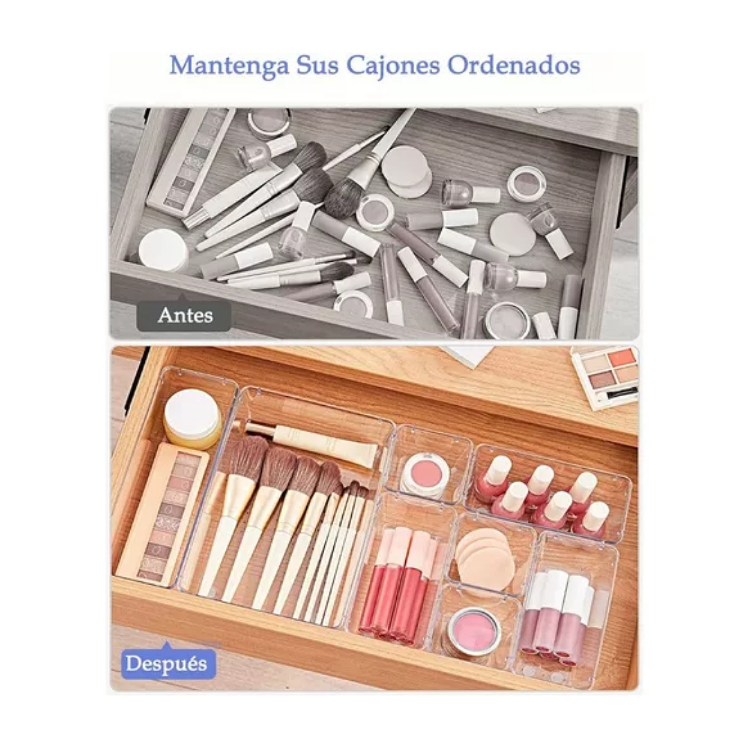 Organizadores De Cajones Acrilico Cocina Baño Maquillaje 28p