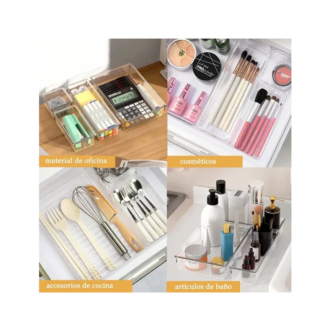Organizadores De Cajones Acrilico Cocina Baño Maquillaje 28p