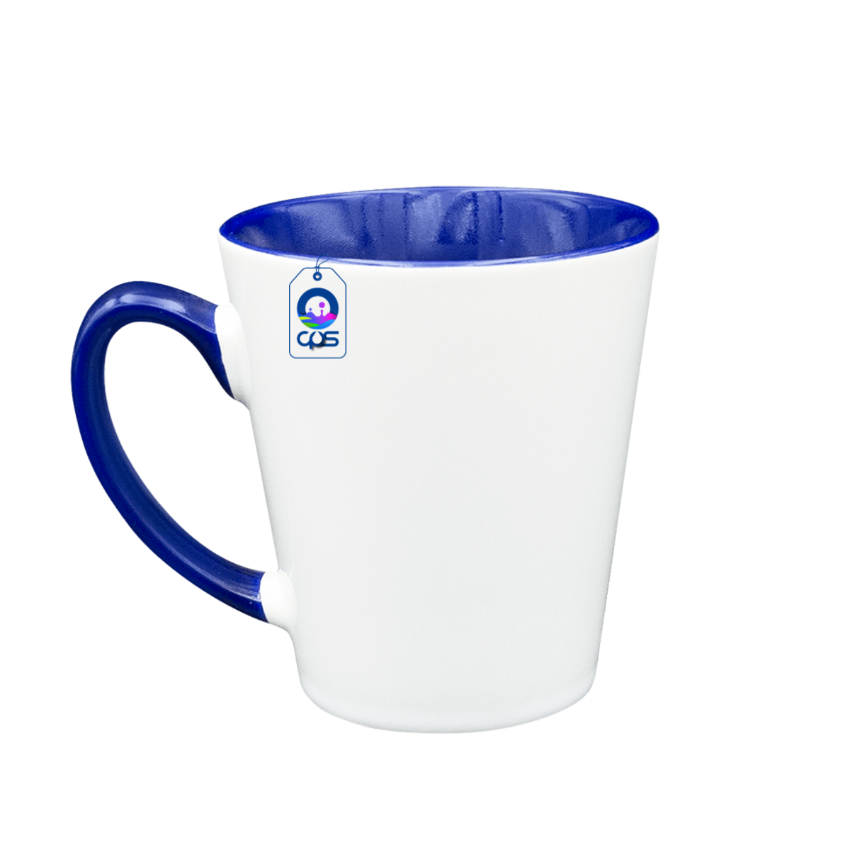 Taza cónica de 12oz. Con interior y asa de color, para sublimar (36 piezas).