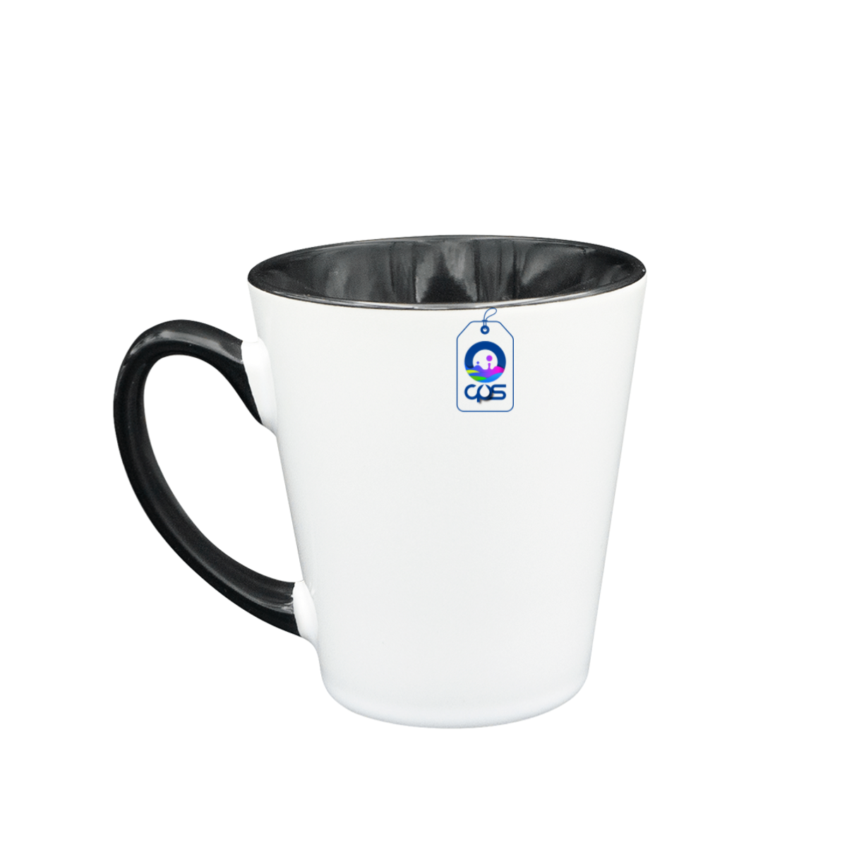 Taza cónica de 12oz. Con interior y asa de color, para sublimar (12 piezas).