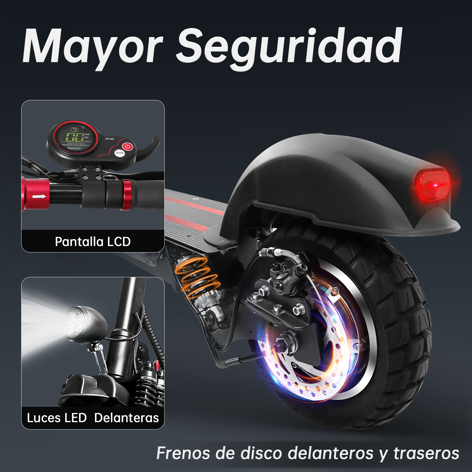 Scooter Eléctrico Honey Whale E5 Negro