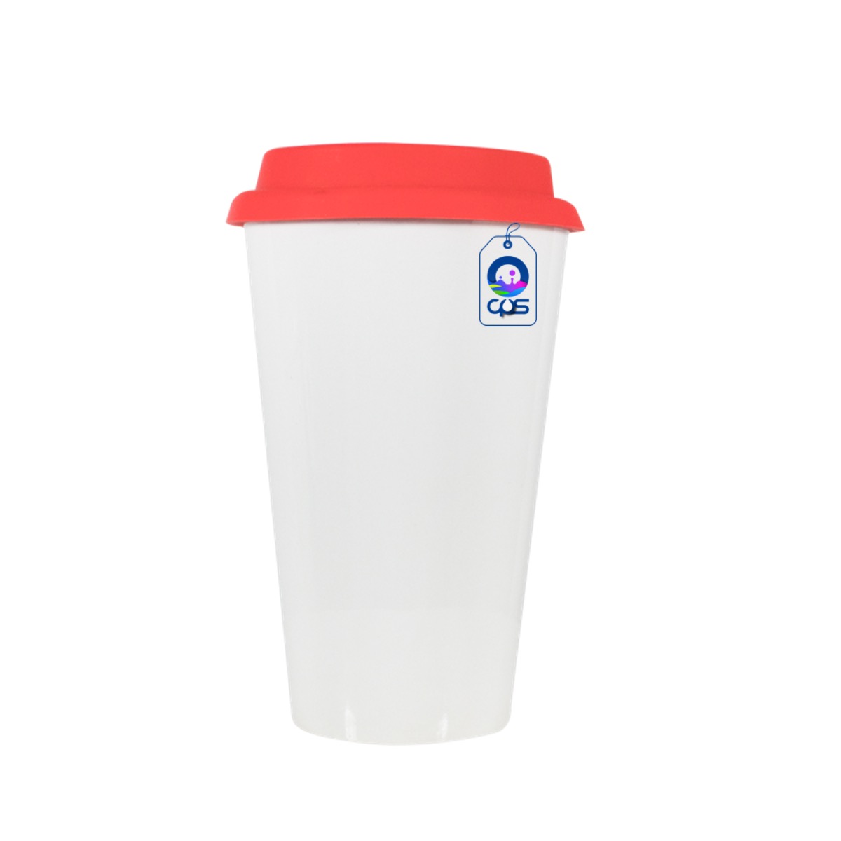 Vasó cónico de15oz. Con tapa de silicón, para sublimar (12 piezas).