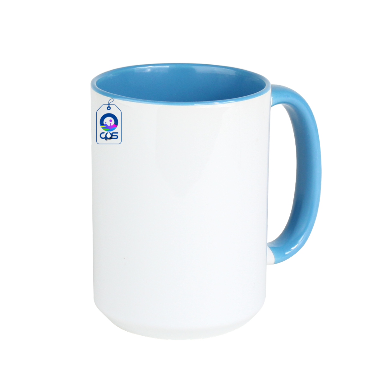 Taza Blanca de 15 oz. Con interior y asa de color, para sublimar (36 piezas).
