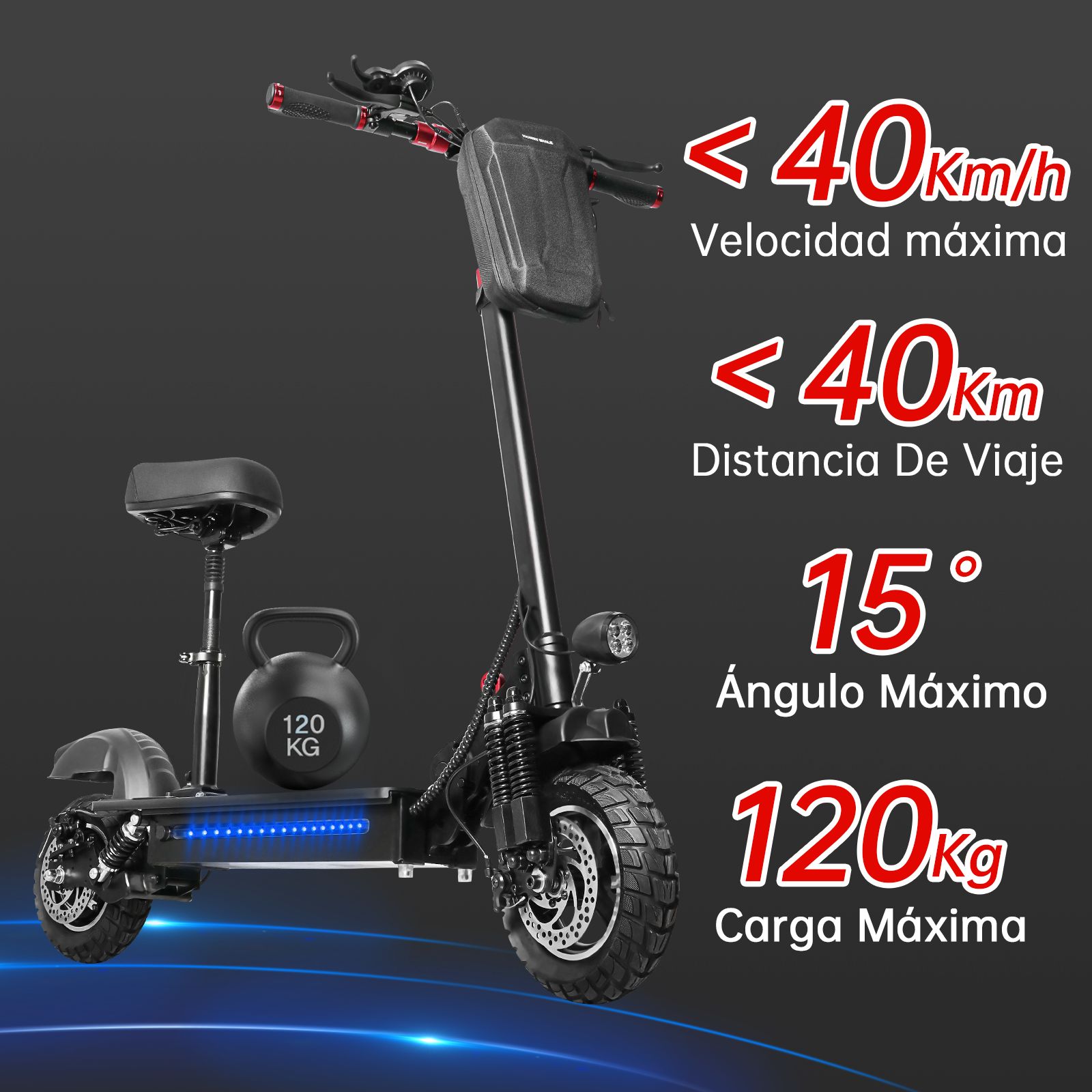 Scooter Eléctrico Honey Whale E5 Negro