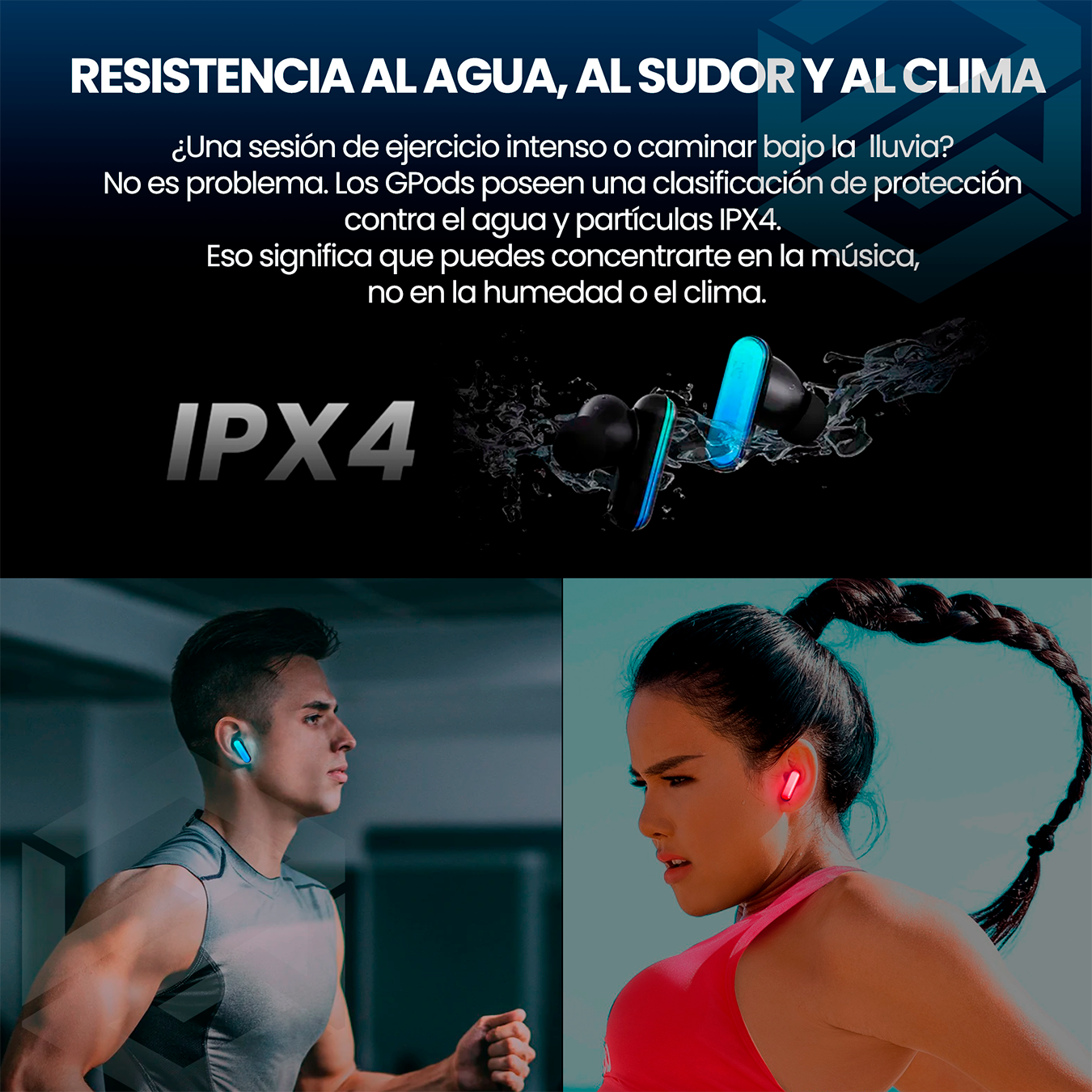 Gpods Hhogene, Audífonos Bluetooth 5.2 Con Luz Led Personalizable