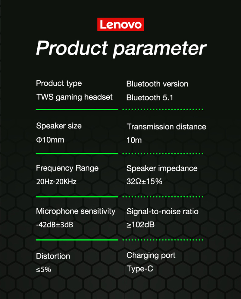 Audífonos Inalámbricos Thinkplus Lenovo XT92. In-Ear, Bluetooth, Touch Control