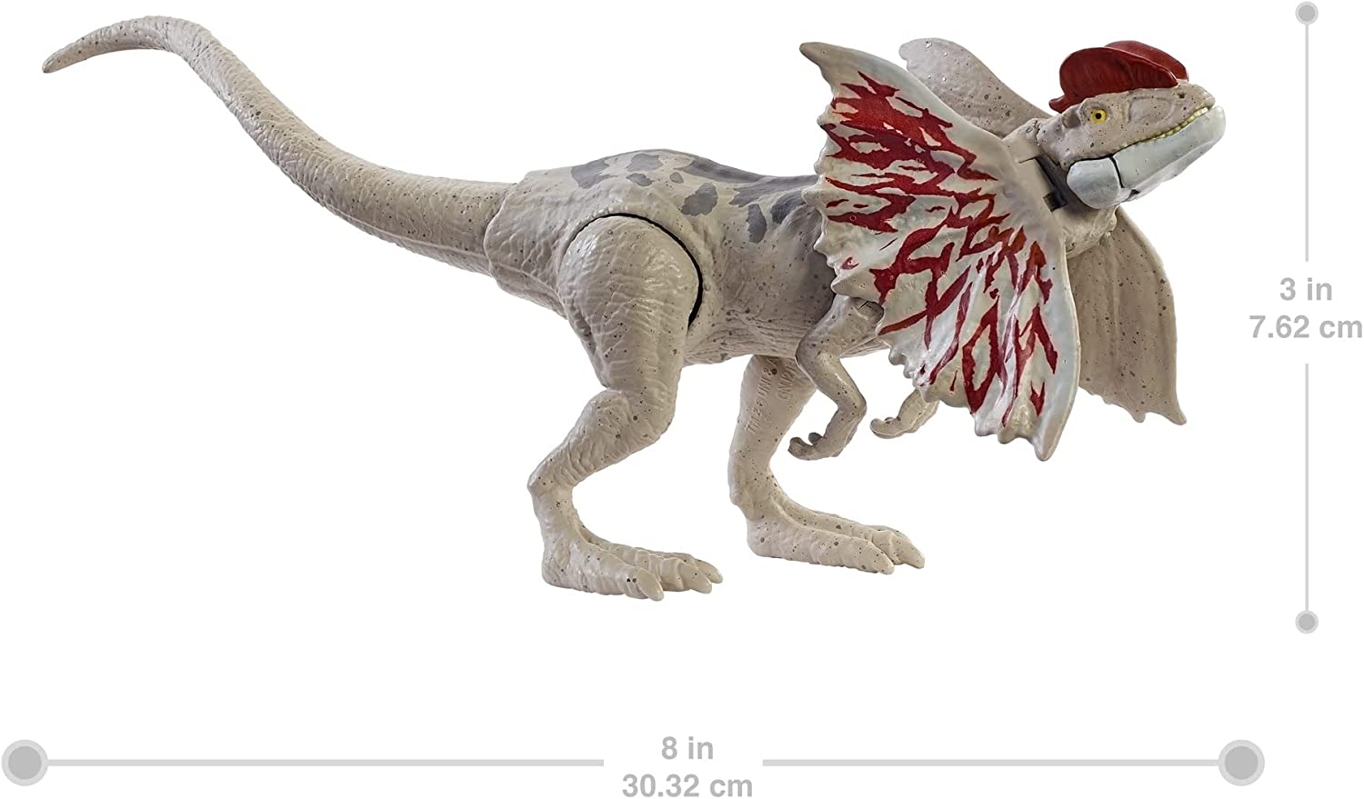 Dilophosaurus, Jurassic World Figuras de Acción, Fuerza Salvaje Dinosaurio de Juguete para niños de 4 años en adelante 