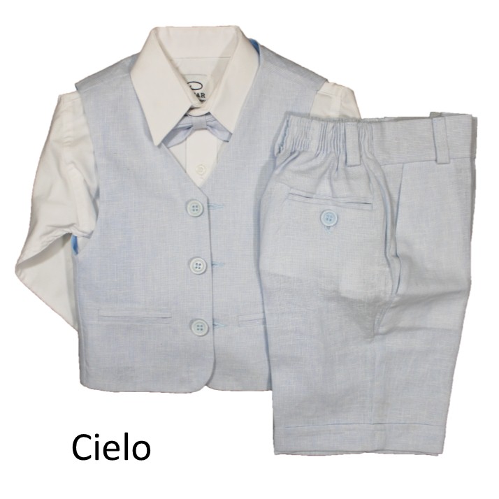 Traje De Vestir 4 Pzs Para Bebé Niño Marca Oscar De La Renta