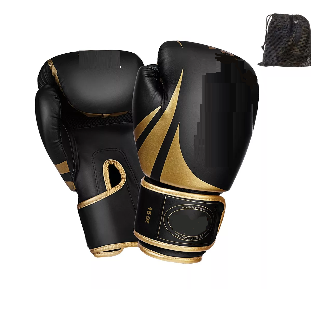 Guantes De Box Para Kickboxing,strap Velcro Golden 16 Oz