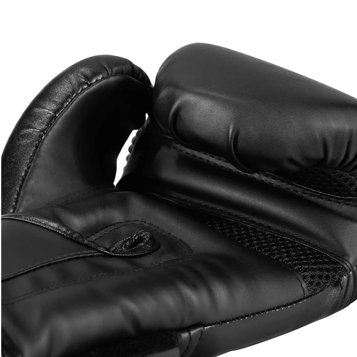 Guantes De Box Para Kickboxing,strap Velcro Negro 12 Oz