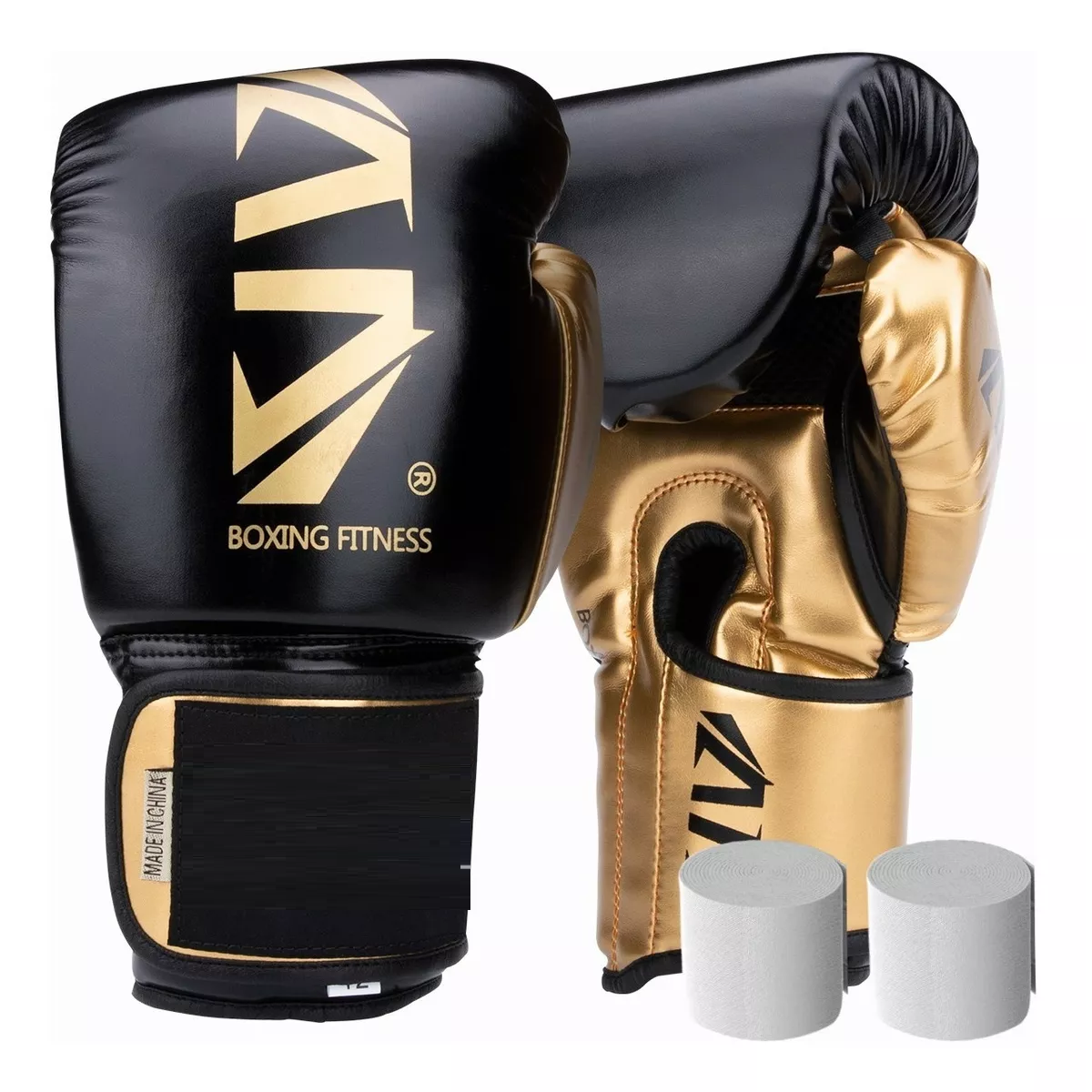Guantes De Box Para Con Strap Velcro Y Vendas 10 Oz