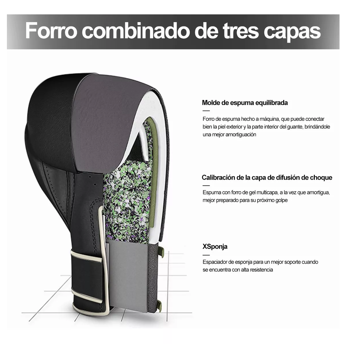 Guantes De Box Para Con Strap Velcro Y Vendas 10 Oz