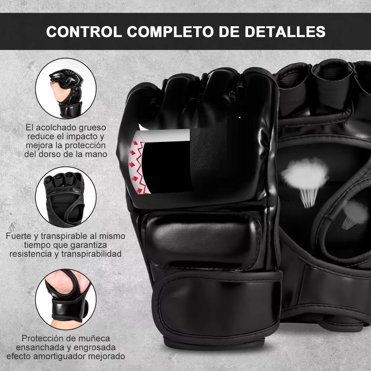 Guantes De Cuero Pu Boxeo Para Kickboxing 
