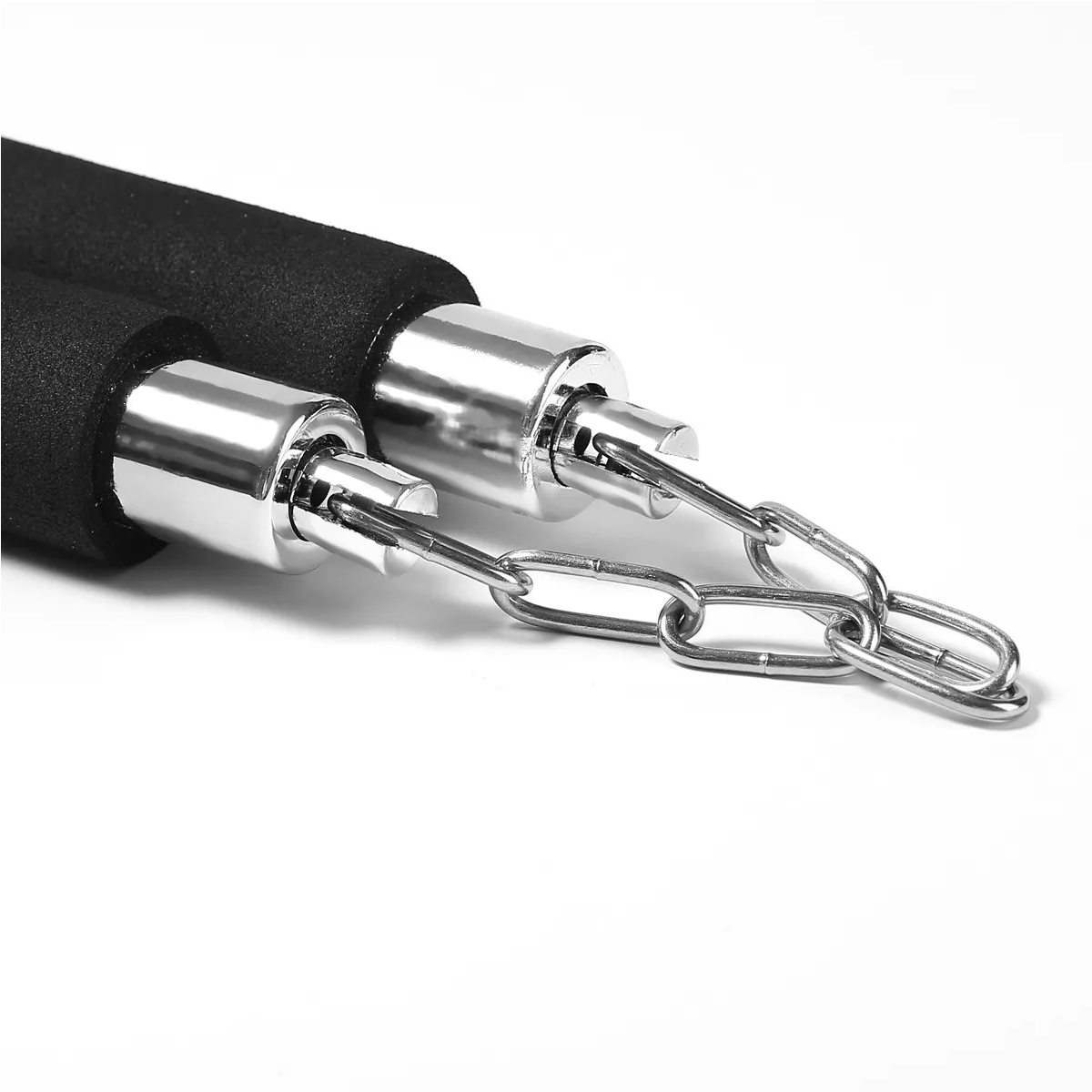 Negros Nunchakus Chacos Chakos De Entrenamiento Con Cadena