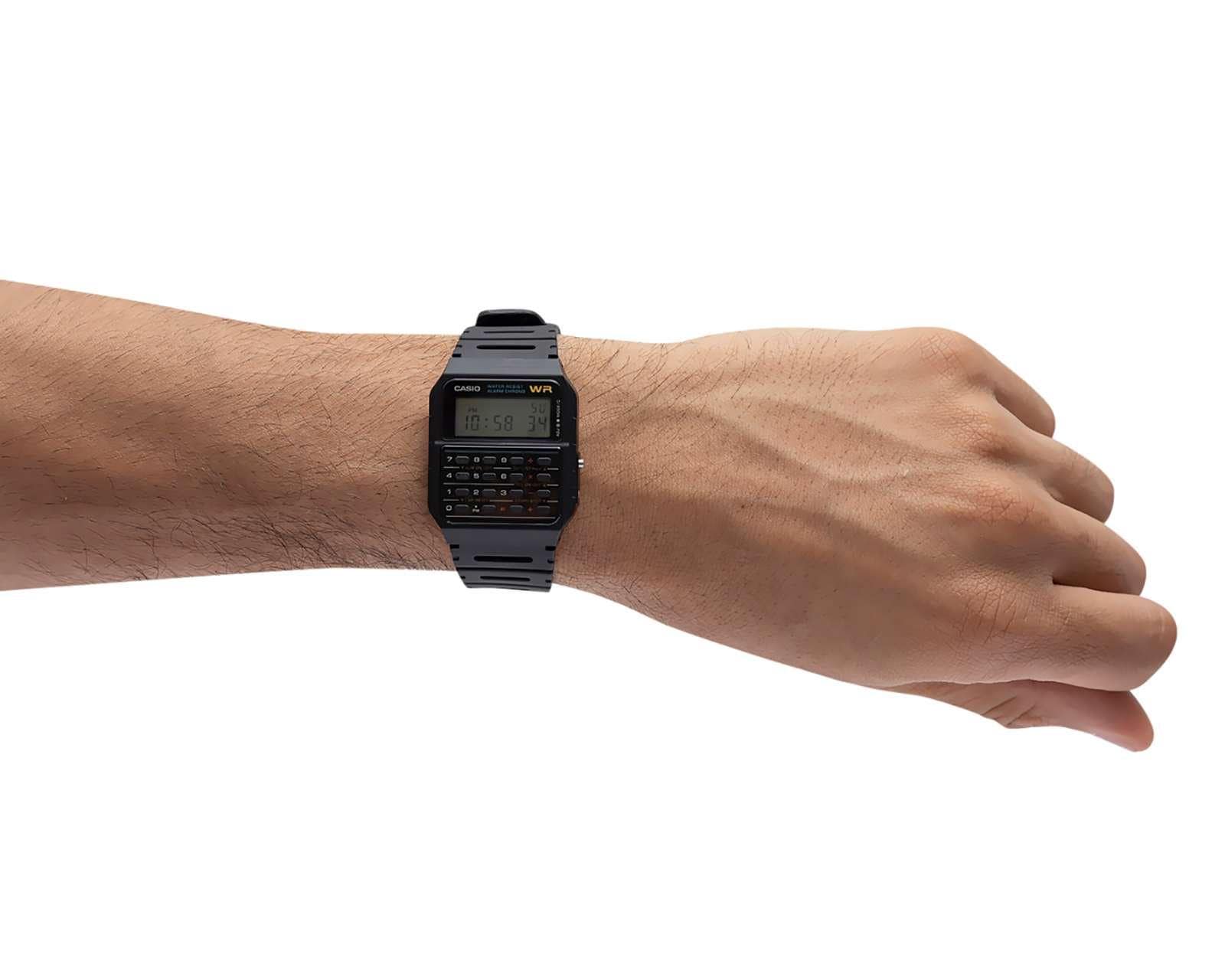 Reloj para hombre Casio Ca-53w-1z Vintage Alarma Calculadora hora dual.