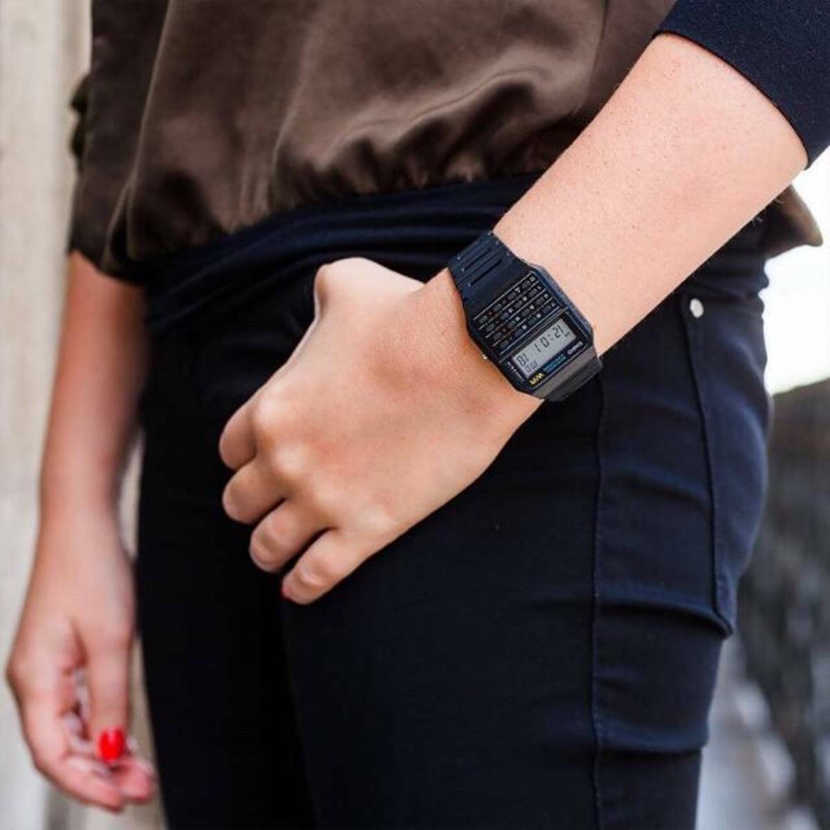 Reloj para hombre Casio Ca-53w-1z Vintage Alarma Calculadora hora dual.