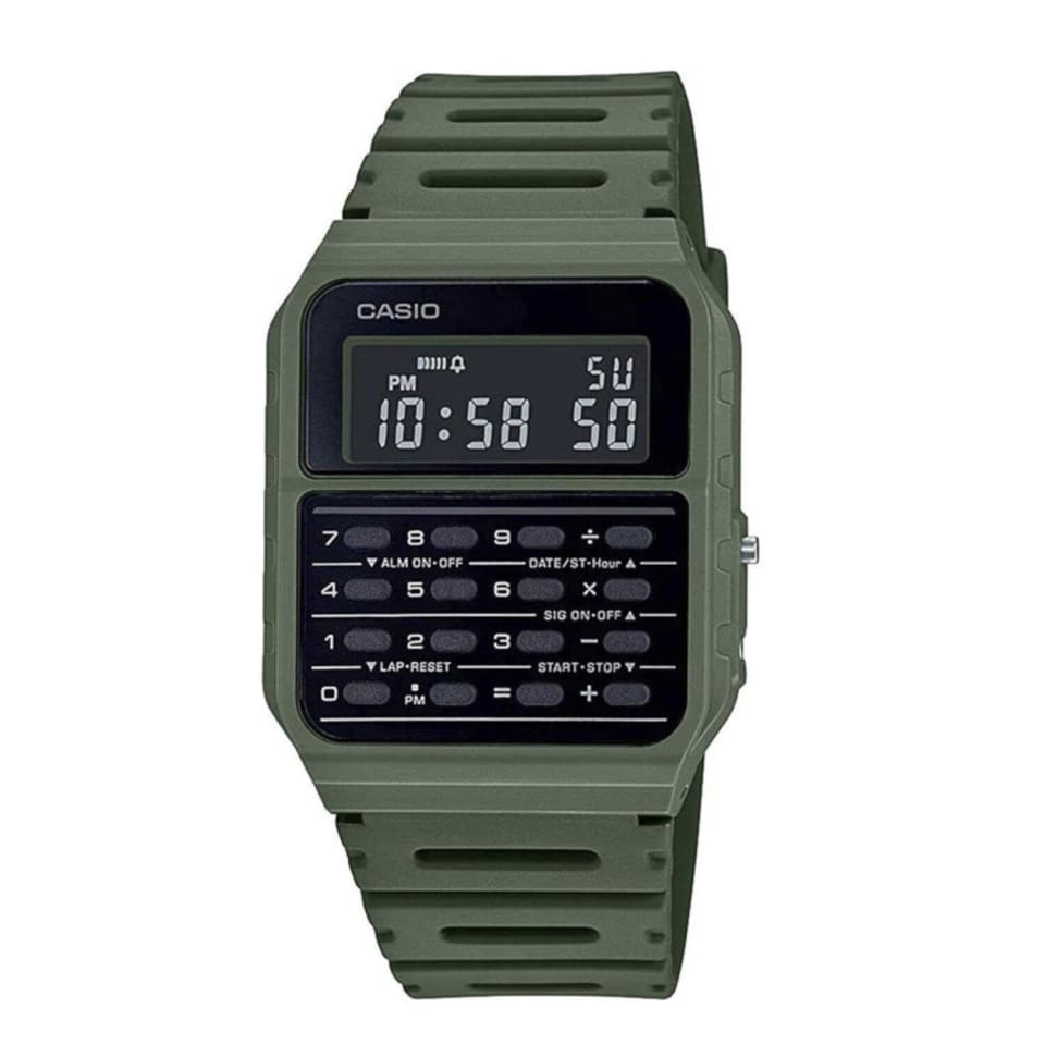 Reloj para hombre Casio Ca-53w-3b Vintage Alarma Calculadora hora dual.