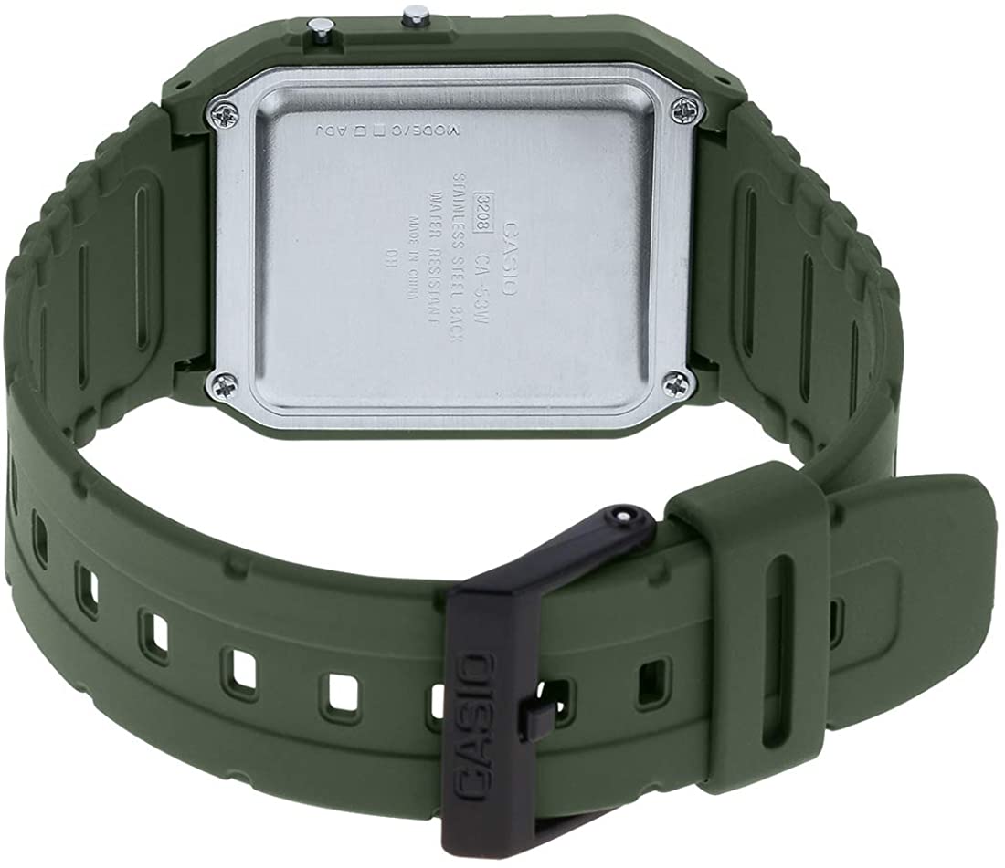 Reloj para hombre Casio Ca-53w-3b Vintage Alarma Calculadora hora dual.
