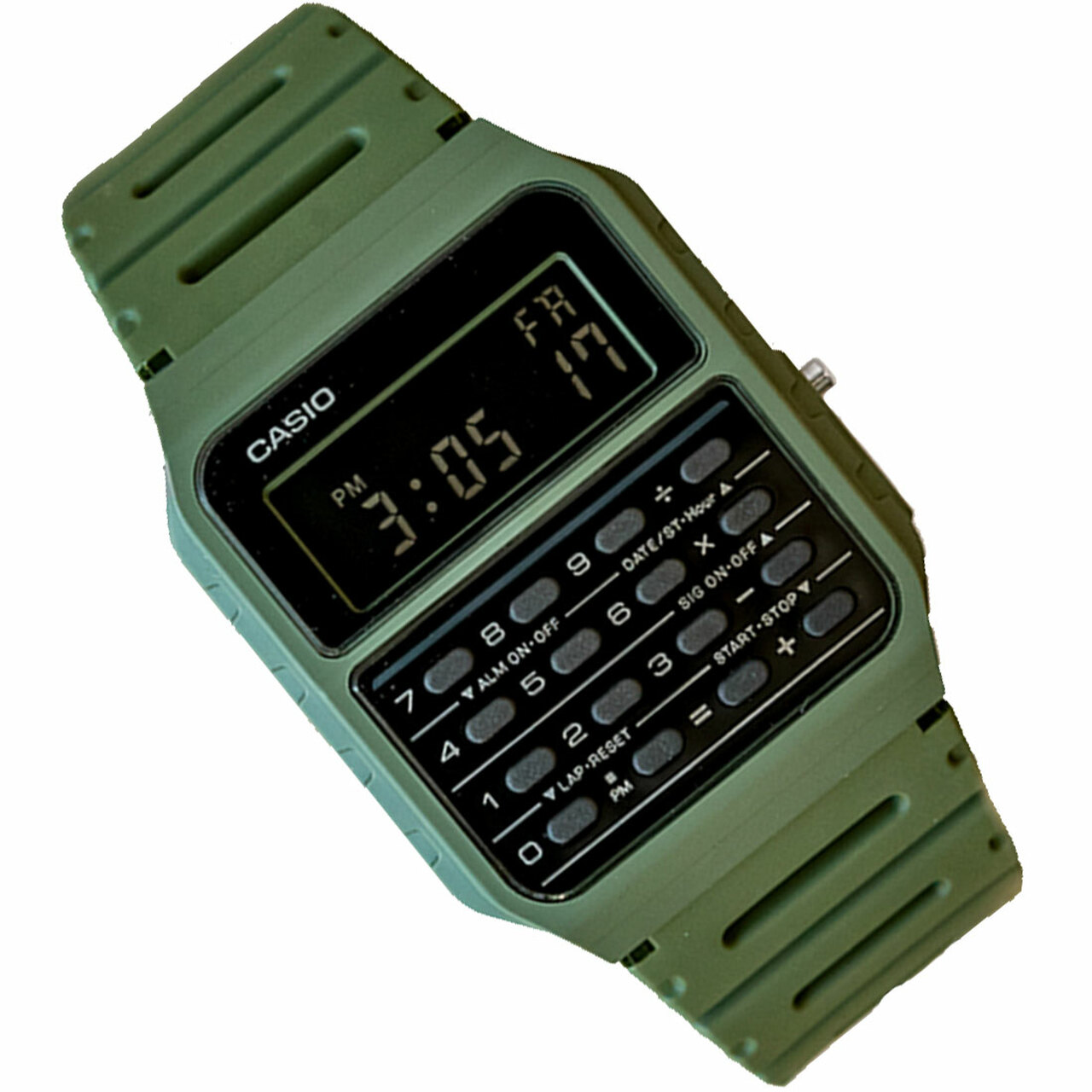 Reloj para hombre Casio Ca-53w-3b Vintage Alarma Calculadora hora dual.