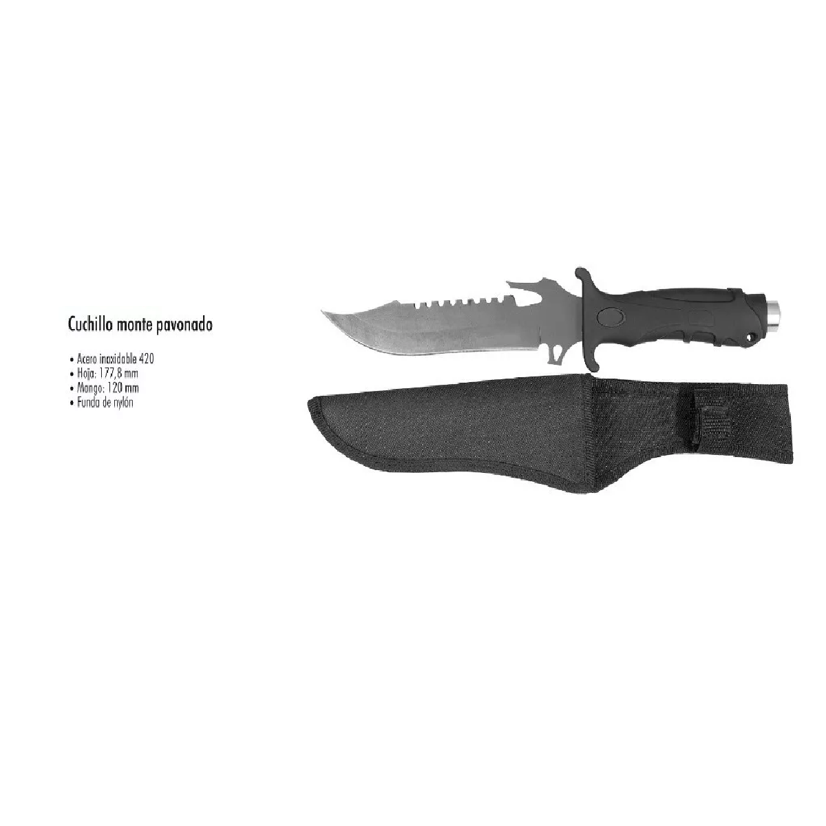 Cuchillo Tipo Rambo Campismo Militar Táctico Monte