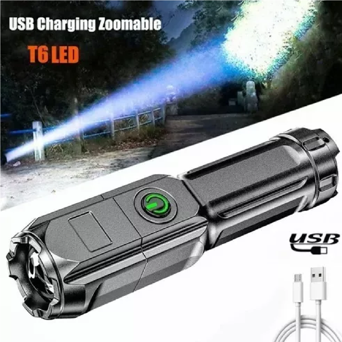 Lámpara Tactica Super Potente Led Zoom