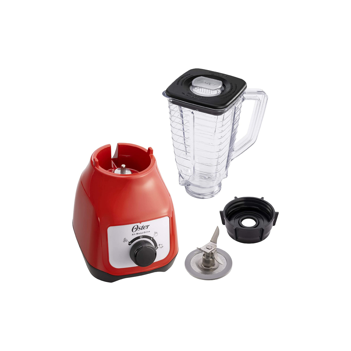 Licuadora Oster BLSTKAP 1.25 L roja con vaso de plástico 127V.