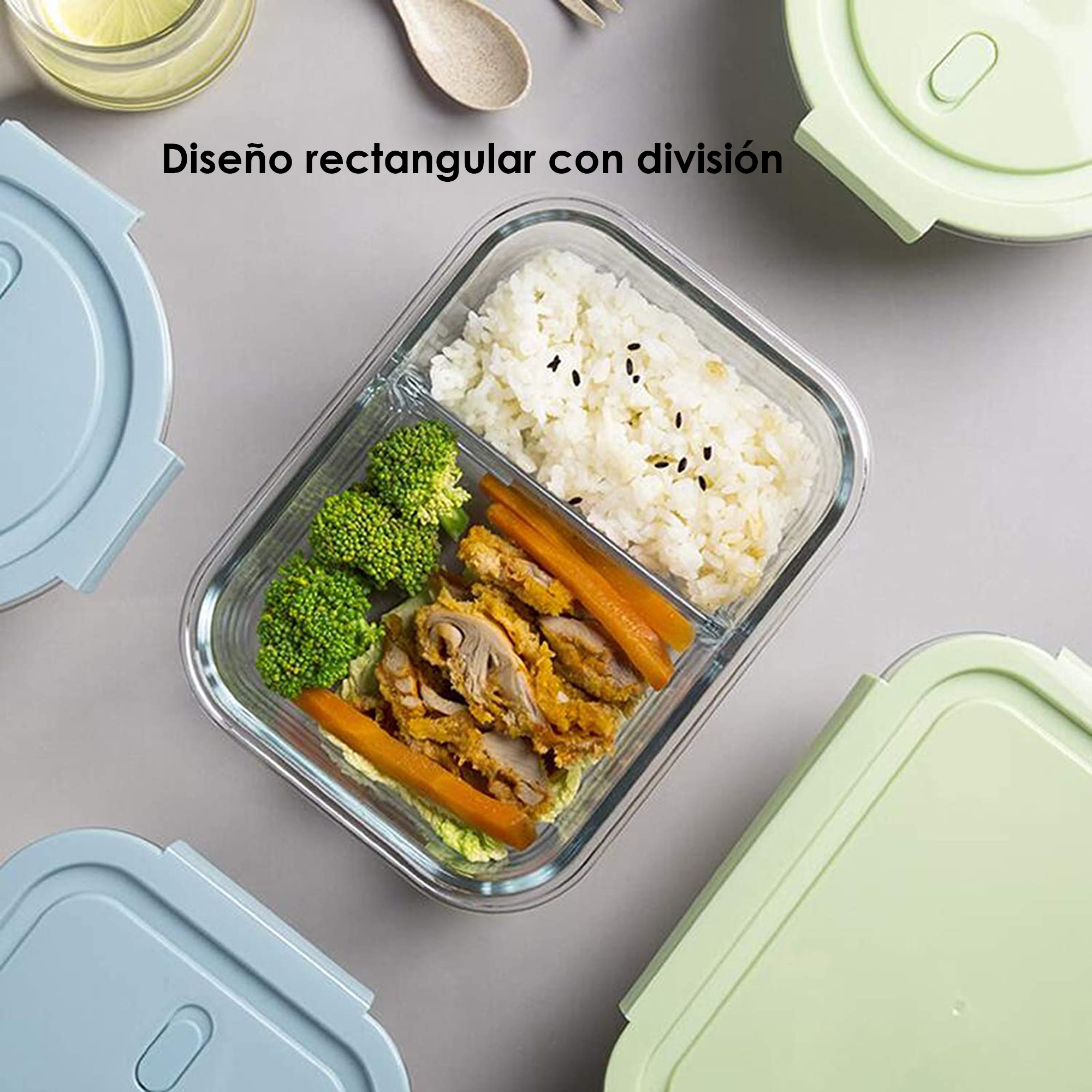 Refractario Rectangular de Cristal 1000 ml