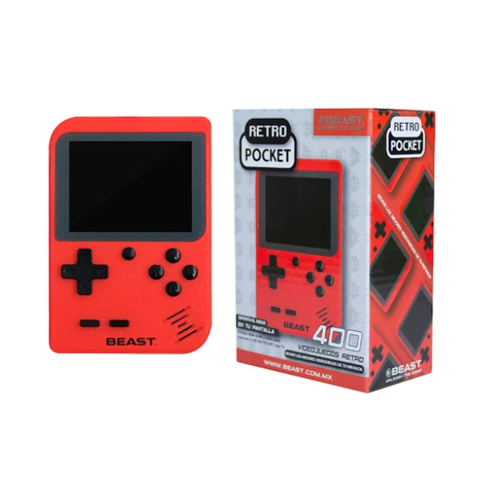 Consola de Videojuegos Portátil Retro Pocket con 400 juegos 