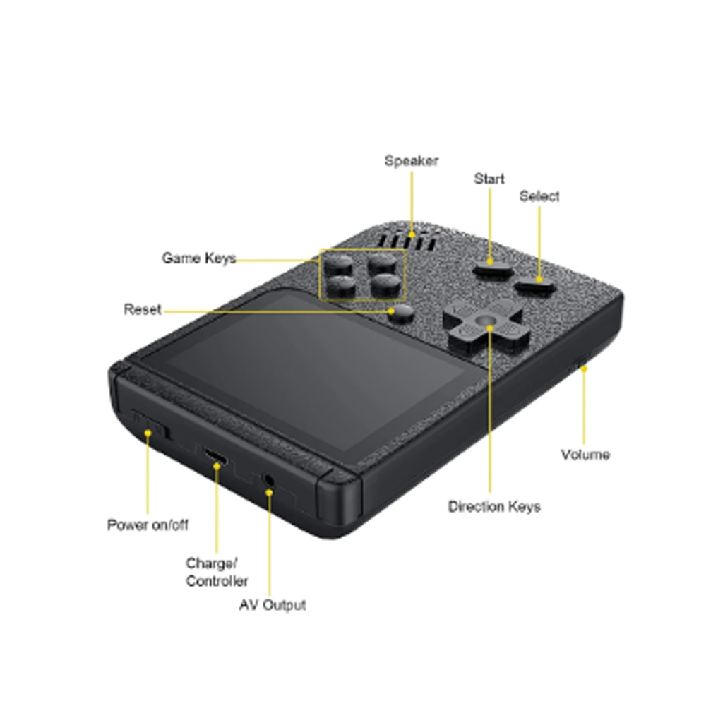 Mini consola portátil de VideoJuegos Retro con 400 Juegos