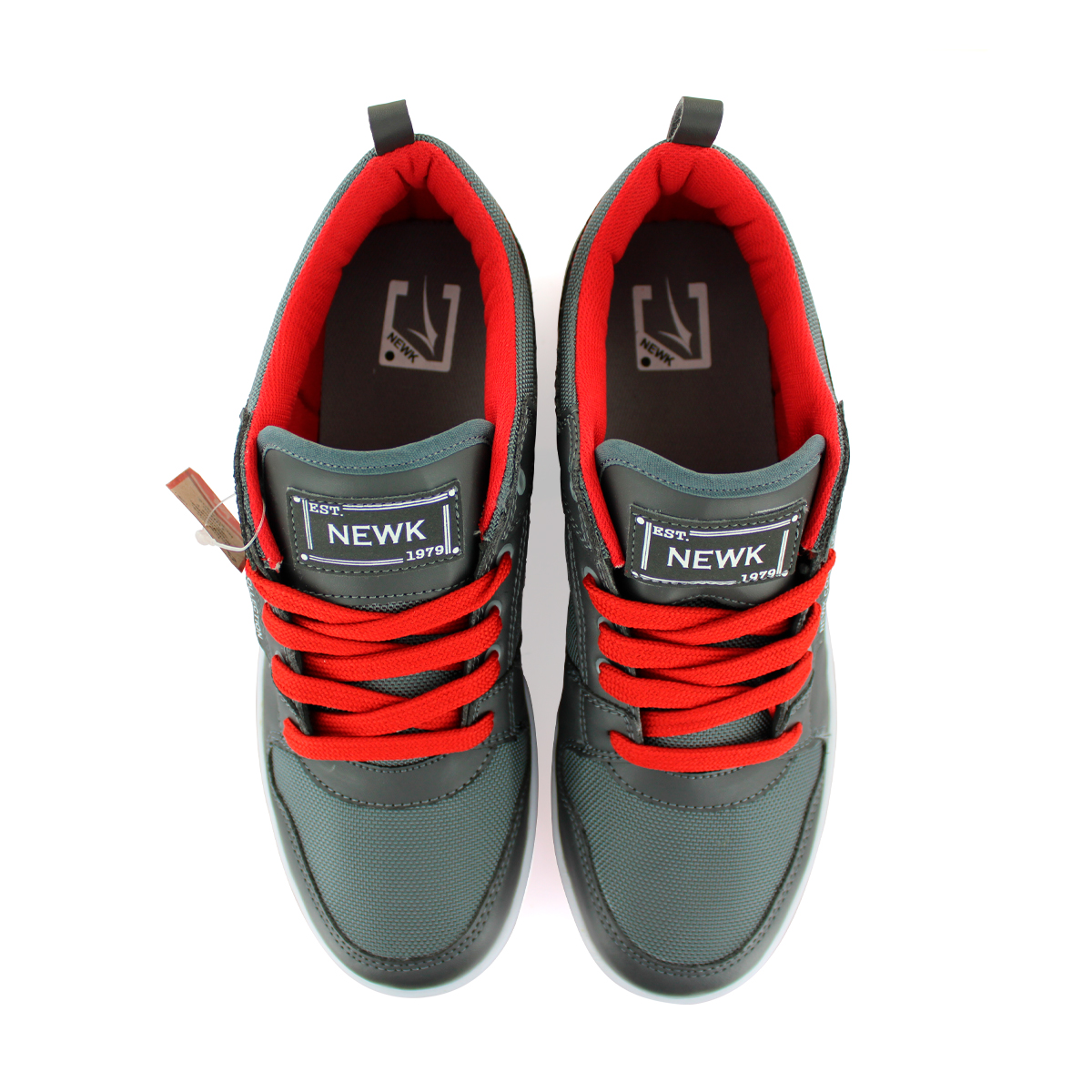Tenis Newk Hombre Línea Radge Color Gris Rojo