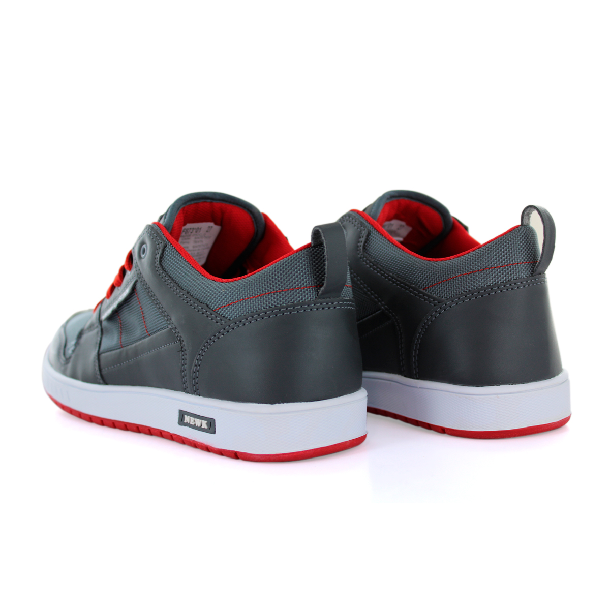 Tenis Newk Hombre Línea Radge Color Gris Rojo