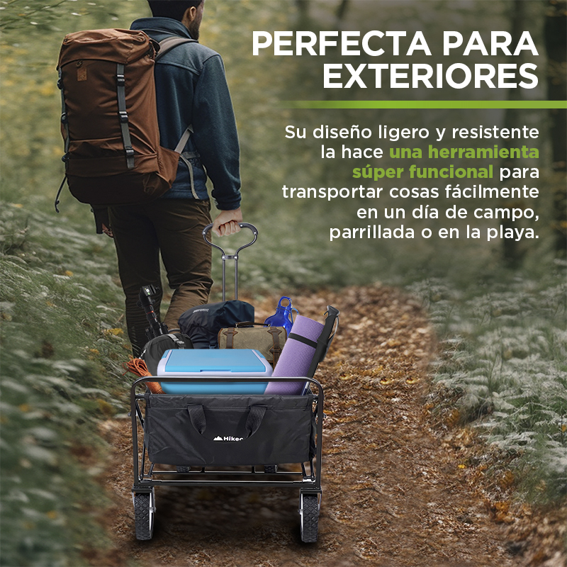 Carrito Plegable para Exteriores Portátil para Transportar hasta 70 Kg