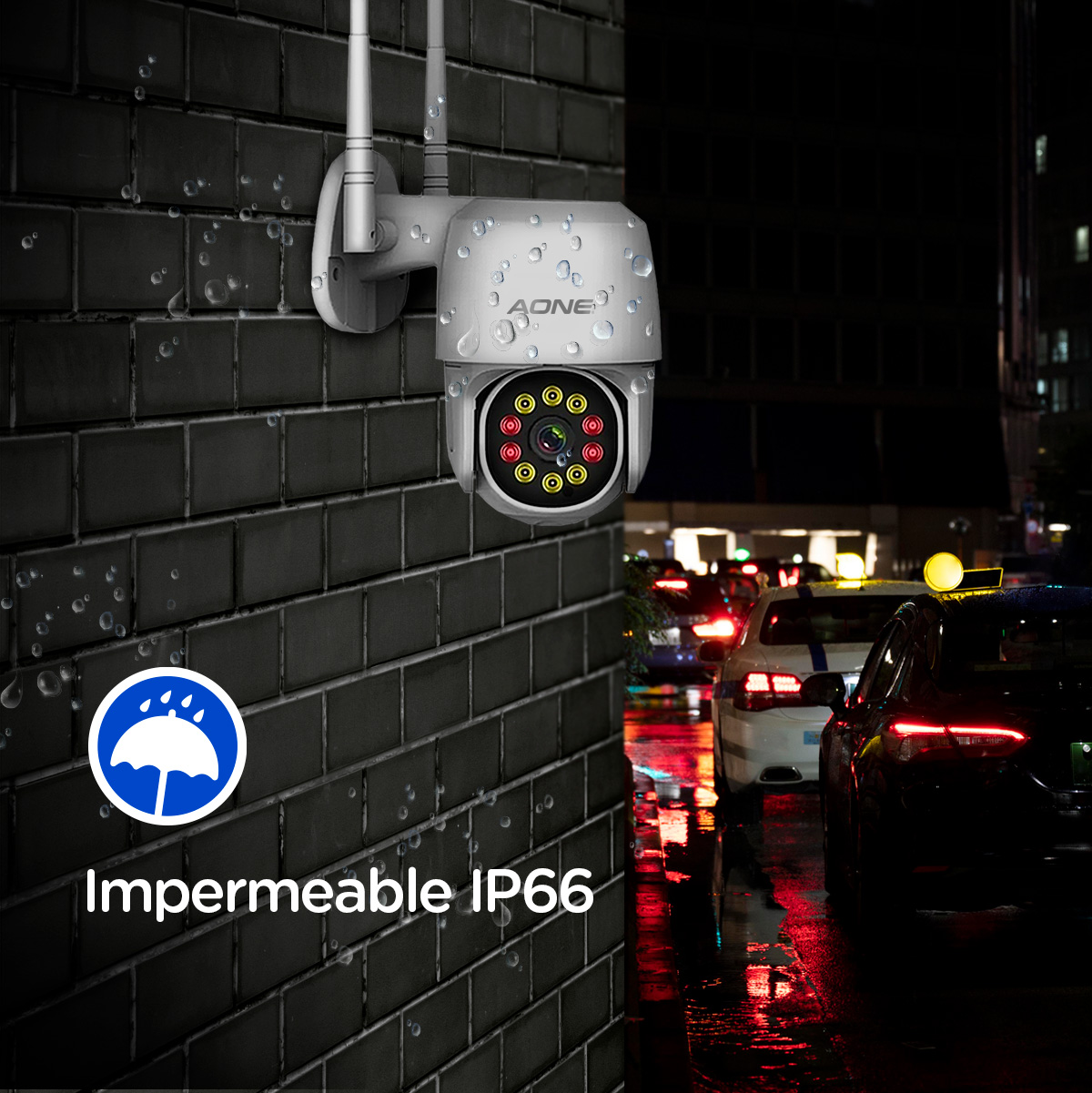 Kit 2 Camaras de Seguridad Wifi Paquete De Vigilancia Exterior 360 HD Vision Nocturna