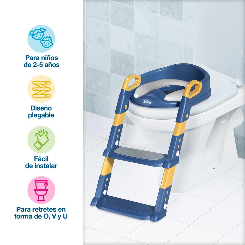 Asiento de Entrenamiento para Baño para Niños con Escalera Plegable