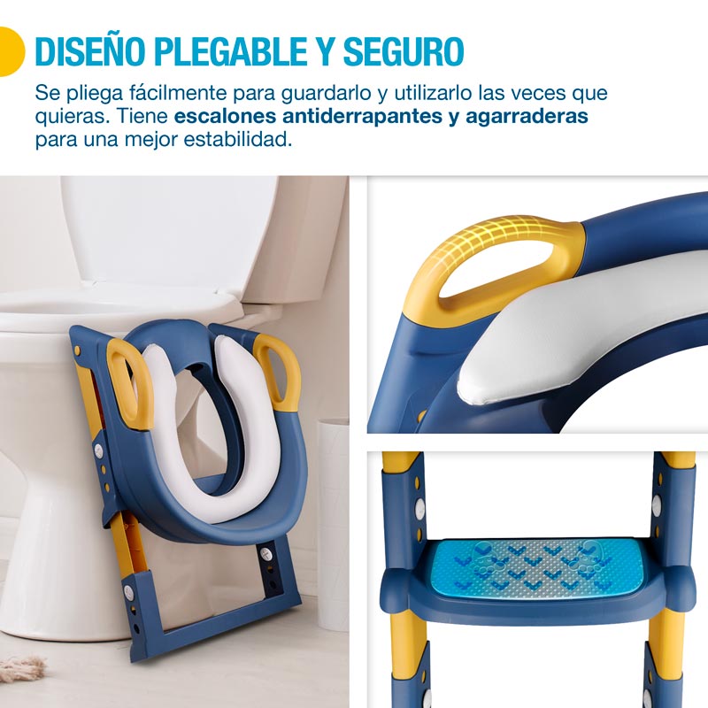 Asiento de Entrenamiento para Baño para Niños con Escalera Plegable