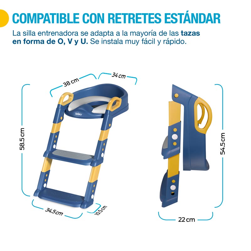Asiento de Entrenamiento para Baño para Niños con Escalera Plegable