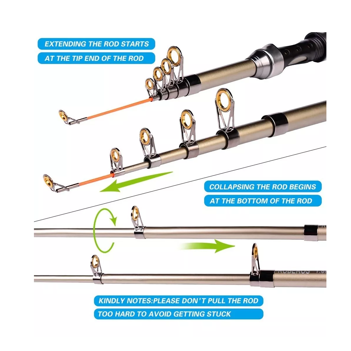 Kit Pesca 1.8m Caña Carrete Señuelo Accesorio Bolsa Completo