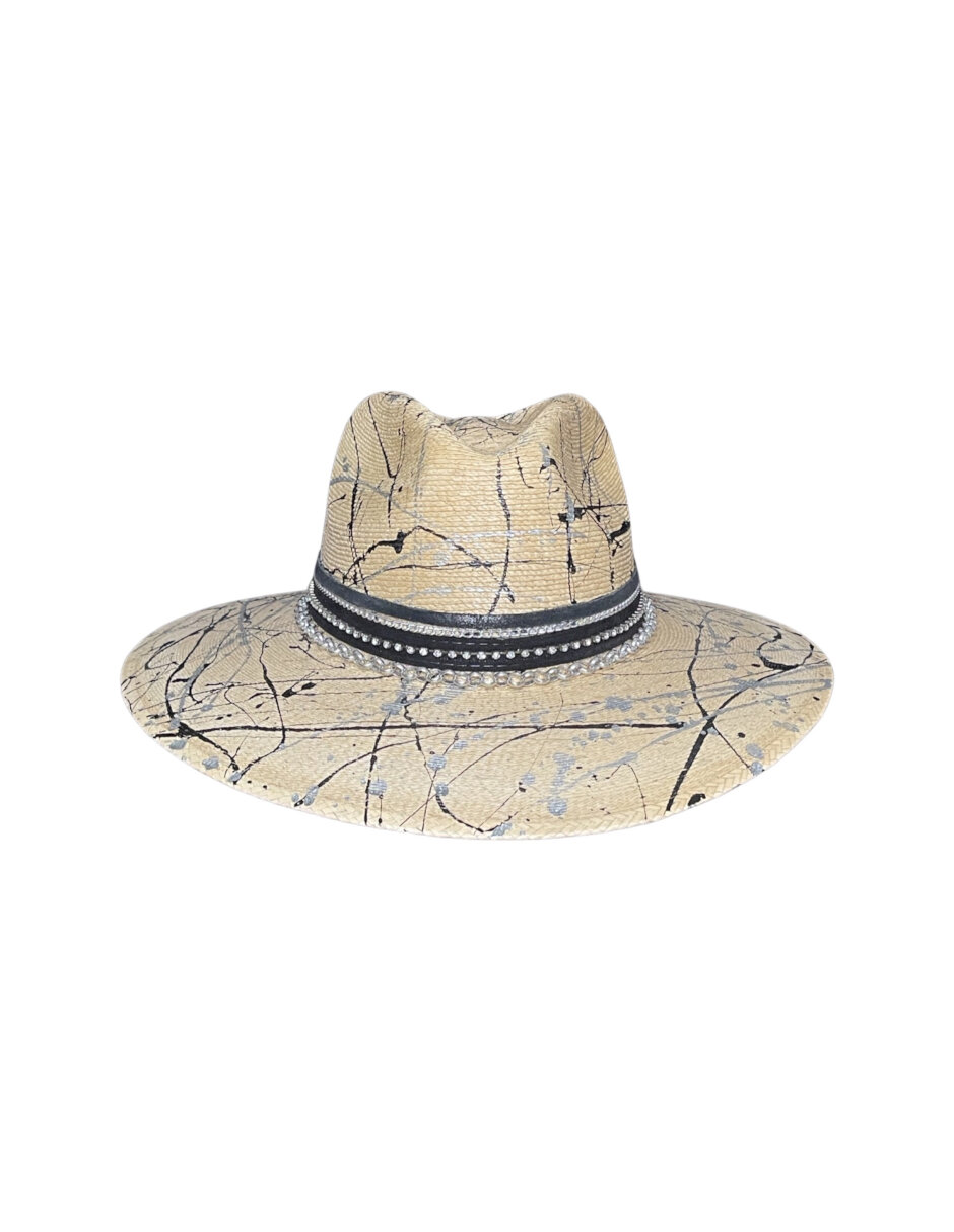 Sombrero de palma fina artesanal ARD Graffiti para dama 