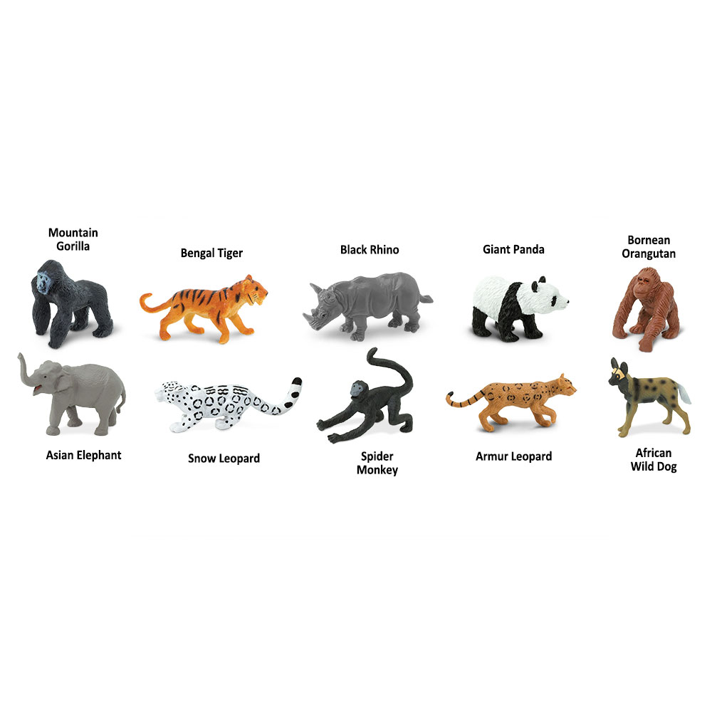 Figuras De Animales Terrestres En Peligro De Extincion TOOB Safari Ltd Figuras Educativas Para Niños