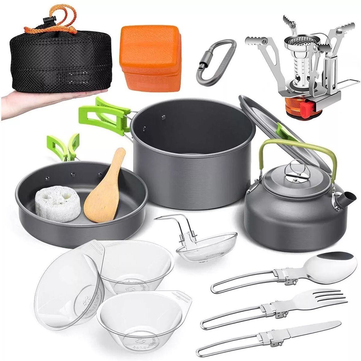 Kit Utensilios De Cocina Para Acampar Acampada Completo