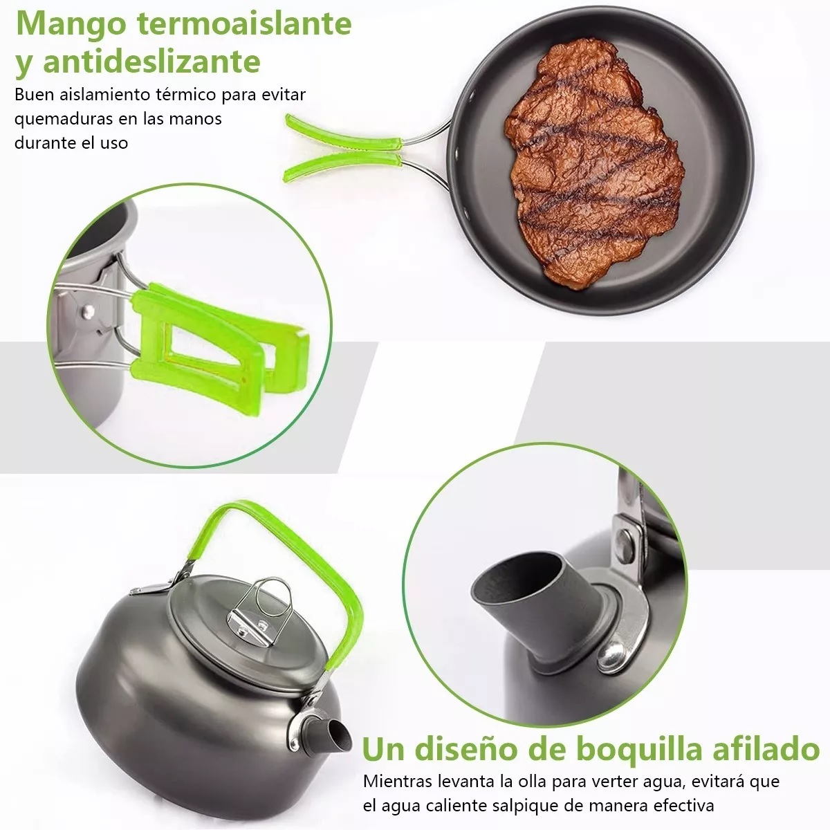 Kit Utensilios De Cocina Para Acampar Acampada Completo
