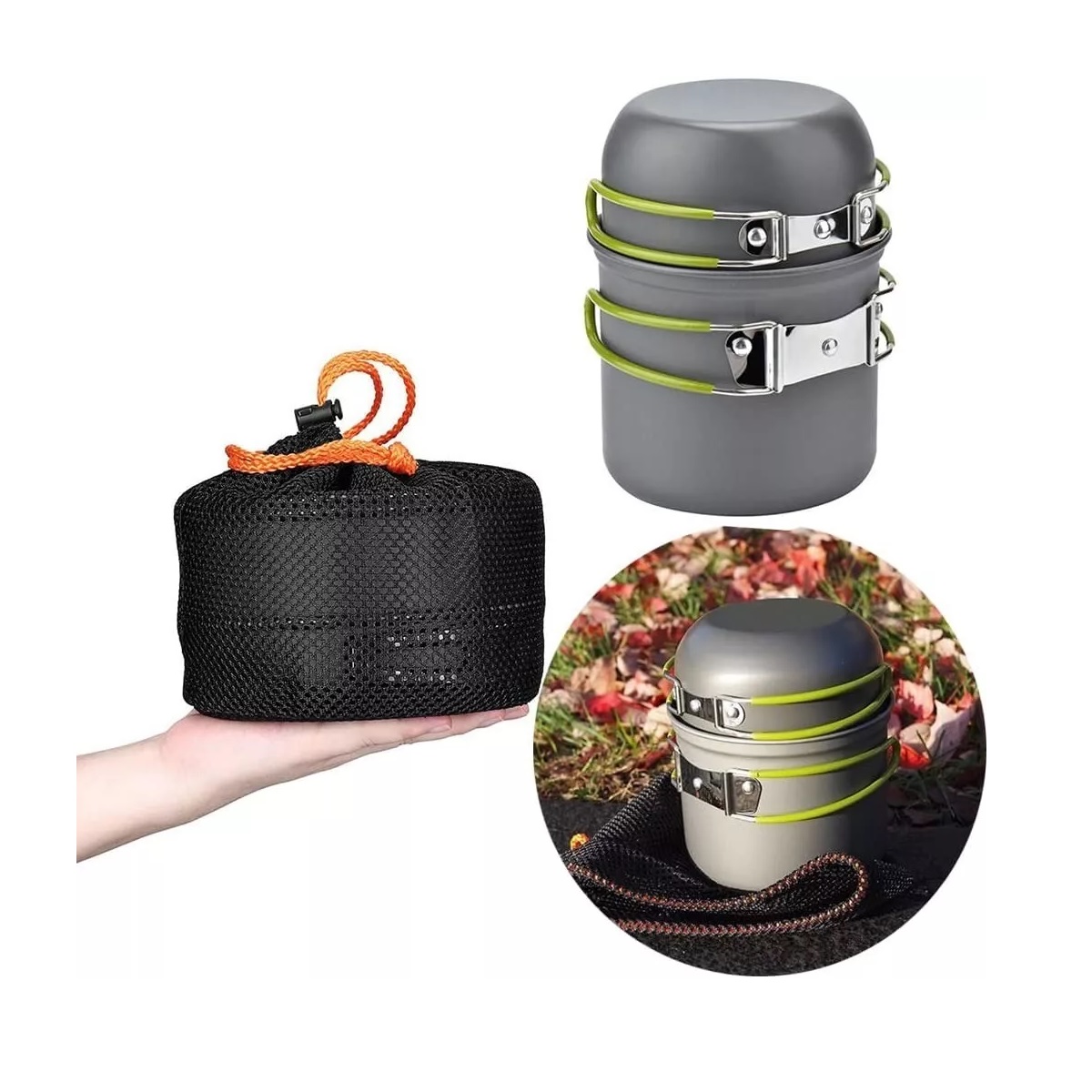 Utensilios De Cocina Vajillas Olla Mini Estufa Gas P/camping