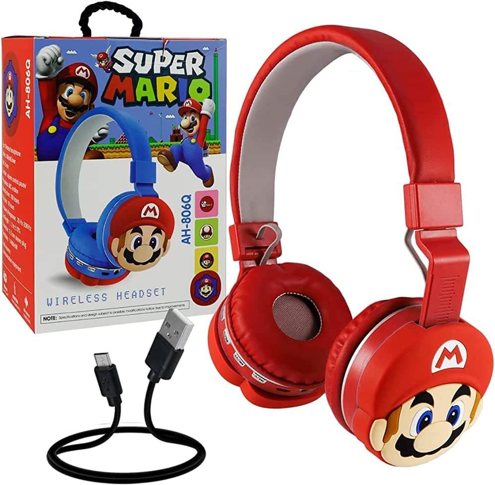 Audífonos Diadema Inalámbricos Bluetooth Súper Mario Bross