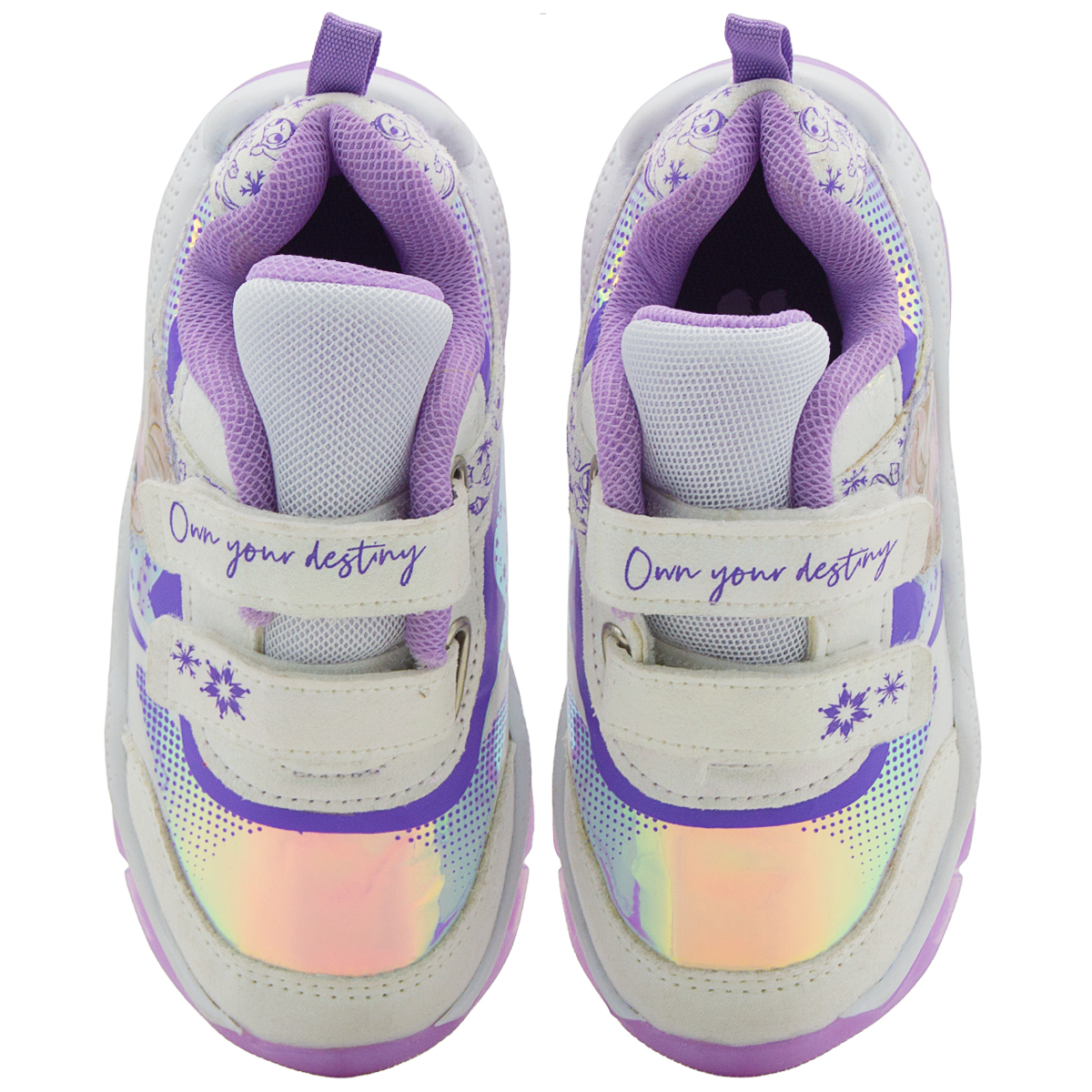 Tenis Luces Led Niña Frozen Princesa Elsa Disney Lila