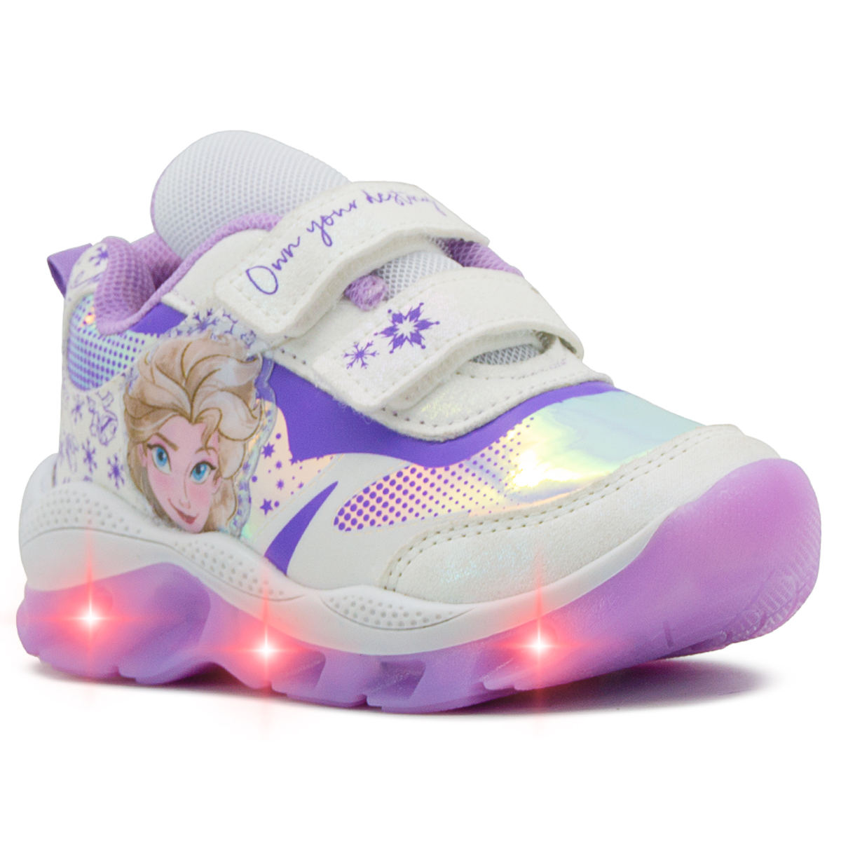 Tenis Luces Led Niña Frozen Princesa Elsa Disney Lila