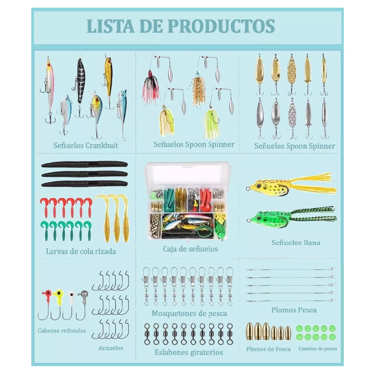 Señuelos Pesca Profesional,kit De Curricanes Pesca 102 Pcs